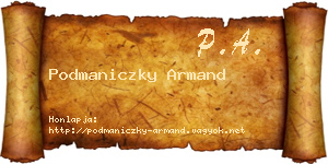 Podmaniczky Armand névjegykártya